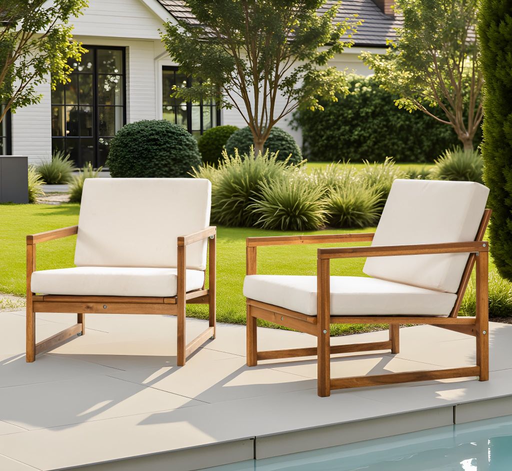 Ghế Thư Giãn - Large Wooden Lounge Chair