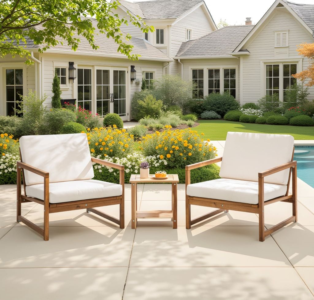 Ghế Thư Giãn - Large Wooden Lounge Chair