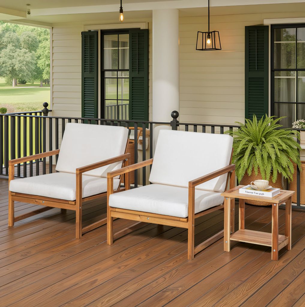 Ghế Thư Giãn - Large Wooden Lounge Chair