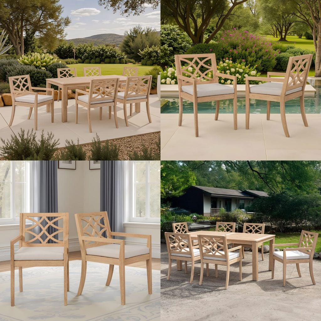 Ghế Tựa Kèm Nệm (Set 2 cái) Ngoài Trời Cao Cấp - Outdoor Dining Chair ( Set of 2)