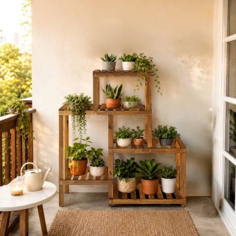  Kệ Gỗ Nhiều Tầng Decor - Multi-tiered Wooden Shelf Decor 