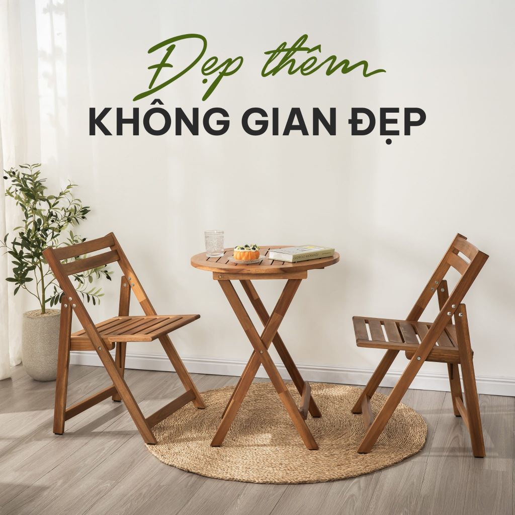 Bàn Tròn Gấp Gọn - Patio Table