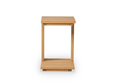  Bàn Vuông Chữ C Ngoài Trời Trang Trí, Gỗ Bạch Đàn Cao Cấp, Bàn Sofa Đa Năng - C -  Shape Patio Side Table 