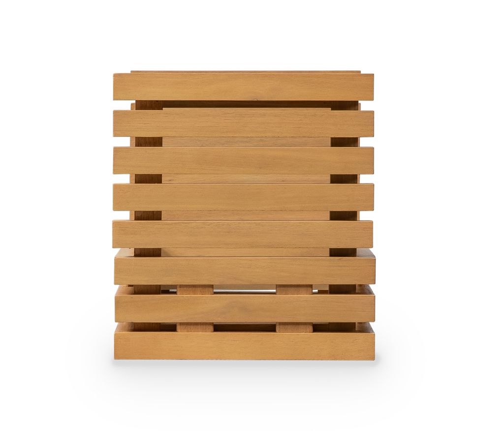 Bàn Vuông Chữ C Ngoài Trời Trang Trí, Gỗ Bạch Đàn Cao Cấp, Bàn Sofa Đa Năng - C -  Shape Patio Side Table