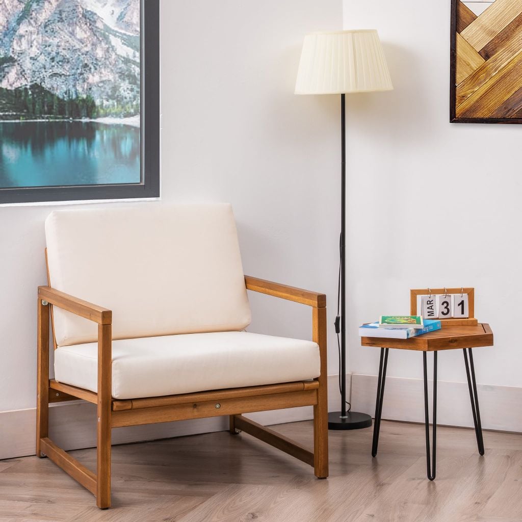 Ghế Thư Giãn - Large Wooden Lounge Chair