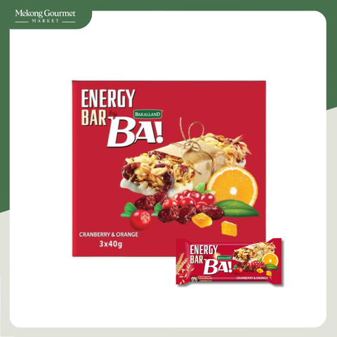 Ngũ Cốc Thanh Năng Lượng BA! Cranberry & Orange (3x40g)