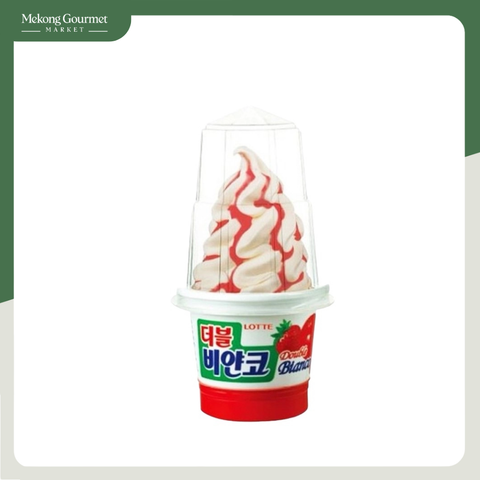 Kem Lốc Xoáy vị Dâu & Mâm xôi Lotte 185ml