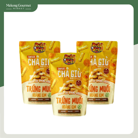 Snack Chả Giò Nhân Trứng Muối Hoàng Kim Roll N' Roll 75gr
