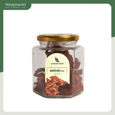 Khô Bò Sợi Hũ Thuỷ Tinh Garden Farm 90g