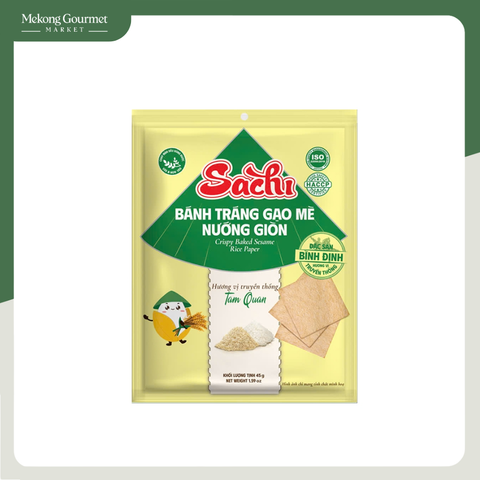 Bánh Tráng Gạo Mè Nướng Giòn Sachi 75g