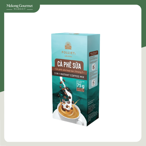 Cà Phê Sữa Hòa Tan 3IN1 Folliet 5x15g