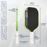 Kosmos Pro V Pickleball Paddle - Surge Green (Federico Staksrud/ Tyson McGuffin) 