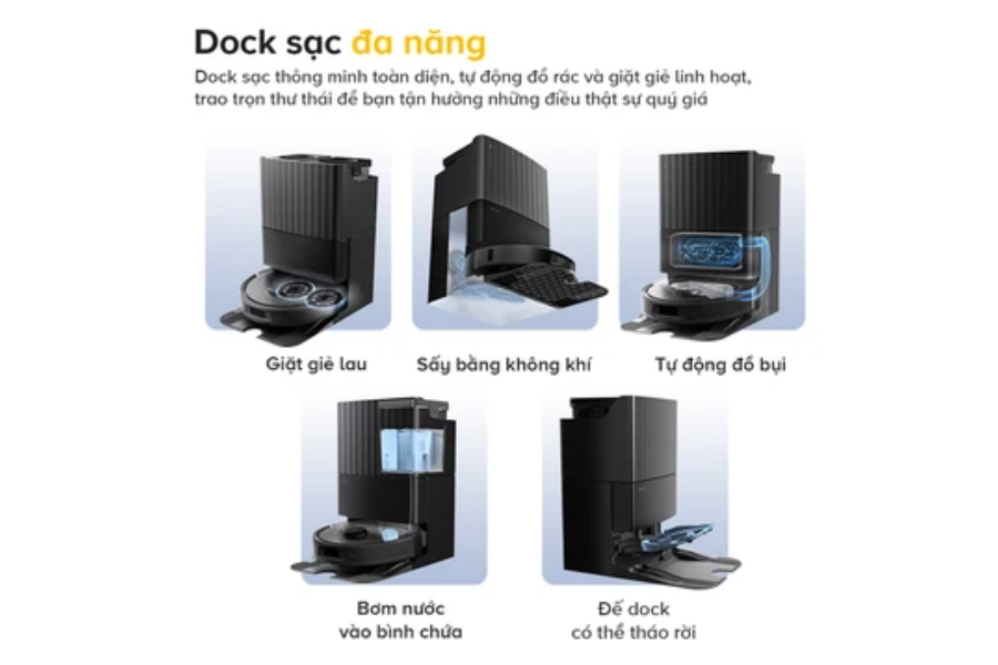 Robot hút bụi lau nhà Roborock QR 798 (màu đen)