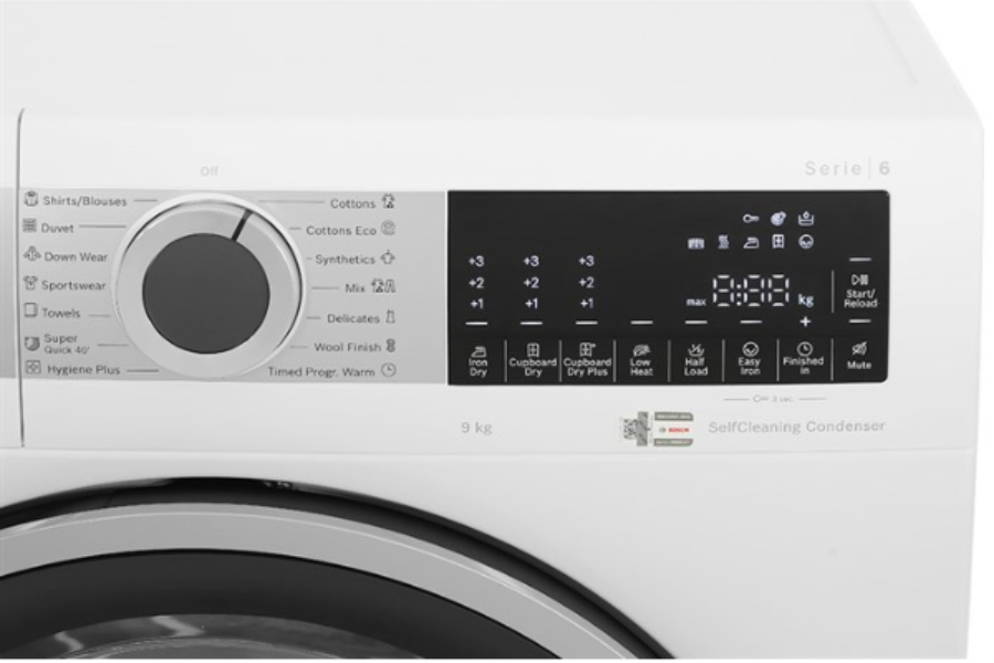 Máy sấy bơm nhiệt Bosch 9 kg WQG24570SG Series 6