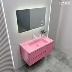 Tủ lavabo Bossco BC-B03H màu hồng