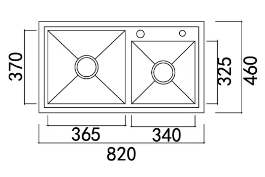 Chậu rửa chén Nobinox LIKEN NL786 2 hộc