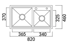 Chậu rửa chén Nobinox LIKEN NL786 2 hộc