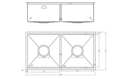 Chậu rửa chén Nobinox LUMIA NJ524 2 hộc