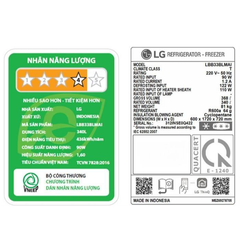 Tủ lạnh LG LBB33BGMAI 340 lít