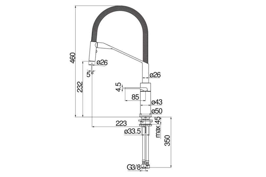 Vòi rửa chén Nobili HERON NB228 nóng lạnh