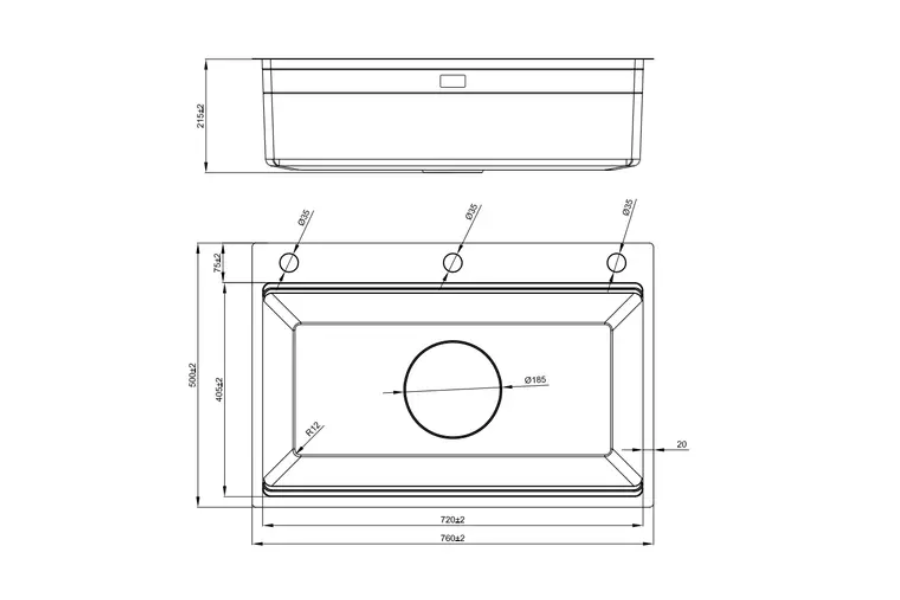 Chậu rửa chén Nobinox LIRA NJ560D 1 hộc