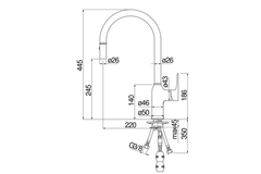 Vòi rửa chén Nobili RING NB130LTB nóng lạnh