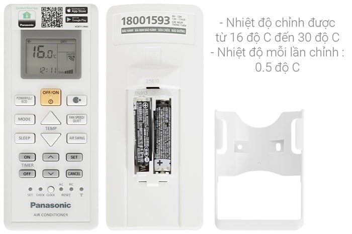 Máy lạnh 2 chiều Panasonic CU/CS-XZ12XKH-8 11.900 BTU 1.5 HP