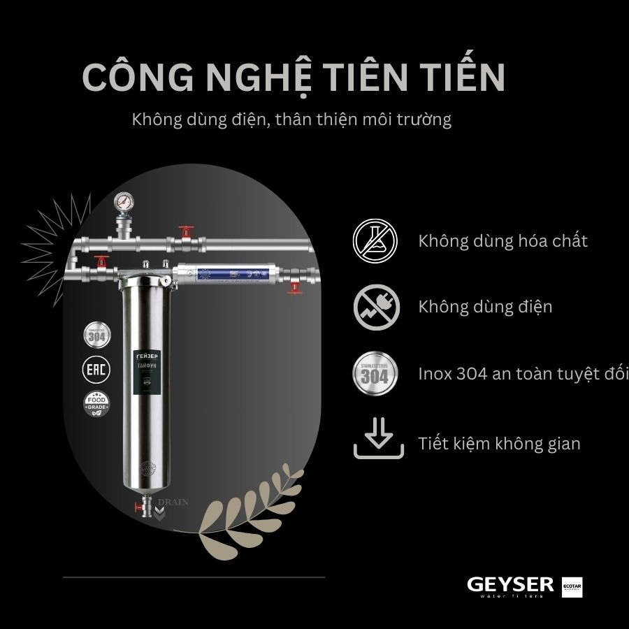 Hệ thống lọc tổng đầu nguồn Geyser Ecotar 1F1A