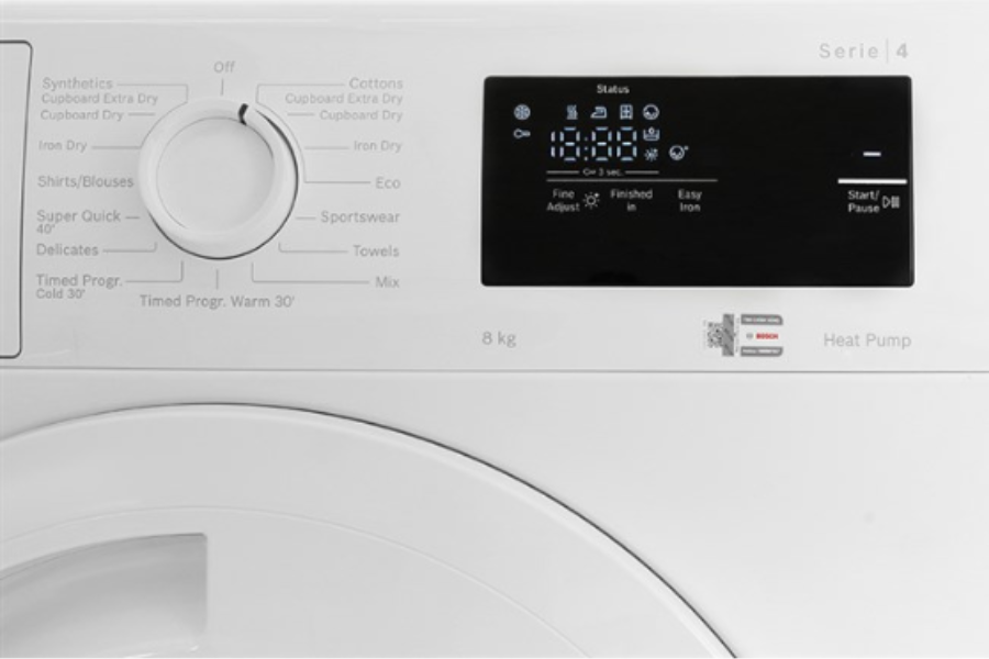 Máy sấy bơm nhiệt Bosch 8 kg WTH83028SG Series 4