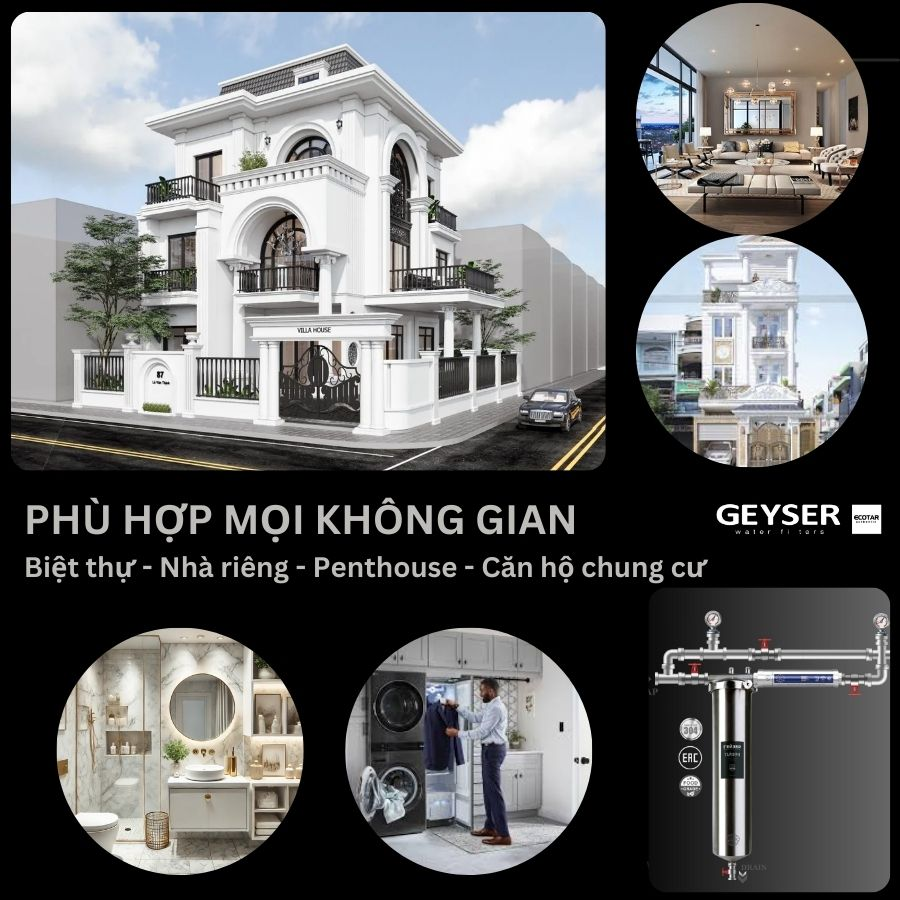 Hệ thống lọc tổng đầu nguồn Geyser Ecotar 1F1A