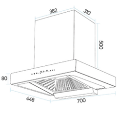 Máy hút mùi Canzy CZ-EH70AW