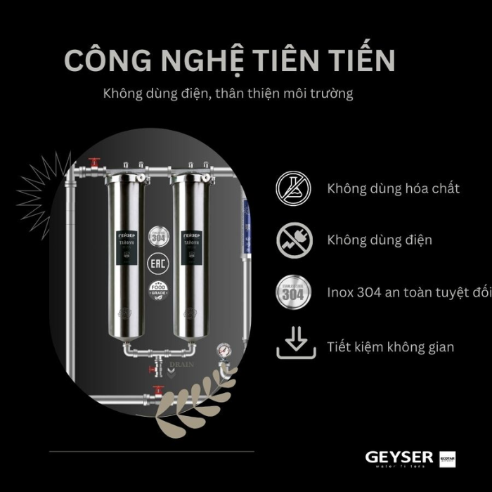 Hệ thống lọc tổng đầu nguồn Geyser Ecotar 2F1A