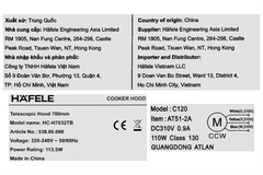 Máy hút mùi Hafele HC-H7032TB 538.86.098