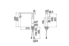 Vòi rửa chén Nobili MATCH NB219R nóng lạnh