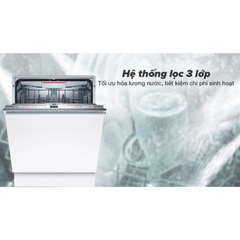 Máy rửa chén Bosch SMV6ZCX42E Series 6, âm tủ công nghệ Zeolith, Home connect