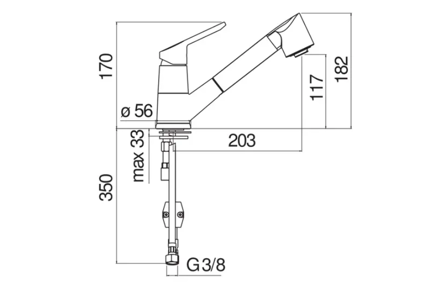 Vòi rửa chén Nobili BLUES NB177