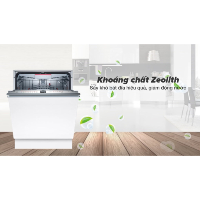 Máy rửa chén Bosch SMV6ZCX42E Series 6, âm tủ công nghệ Zeolith, Home connect