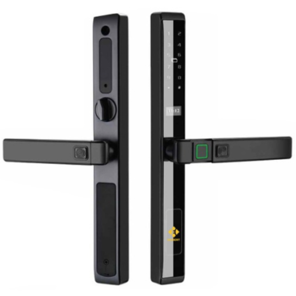 Khóa cửa nhôm vân tay hubert HB CN77 BLACK