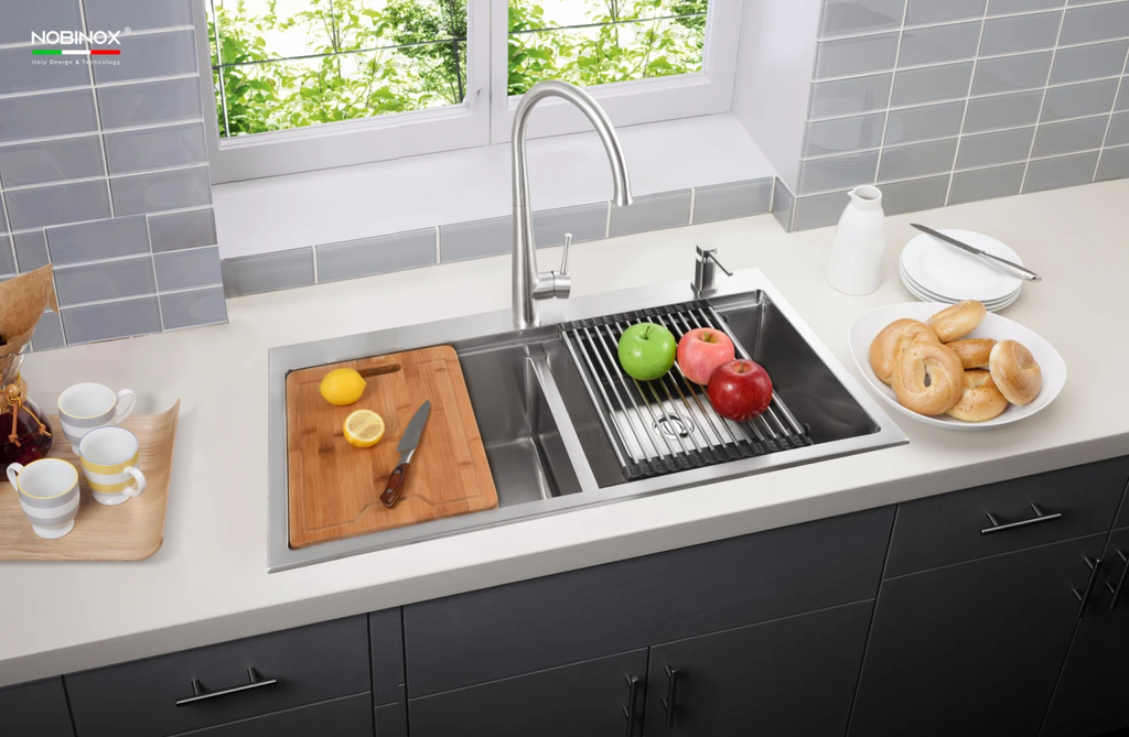 Chậu rửa chén Nobinox LIKEN NL785 2 hộc