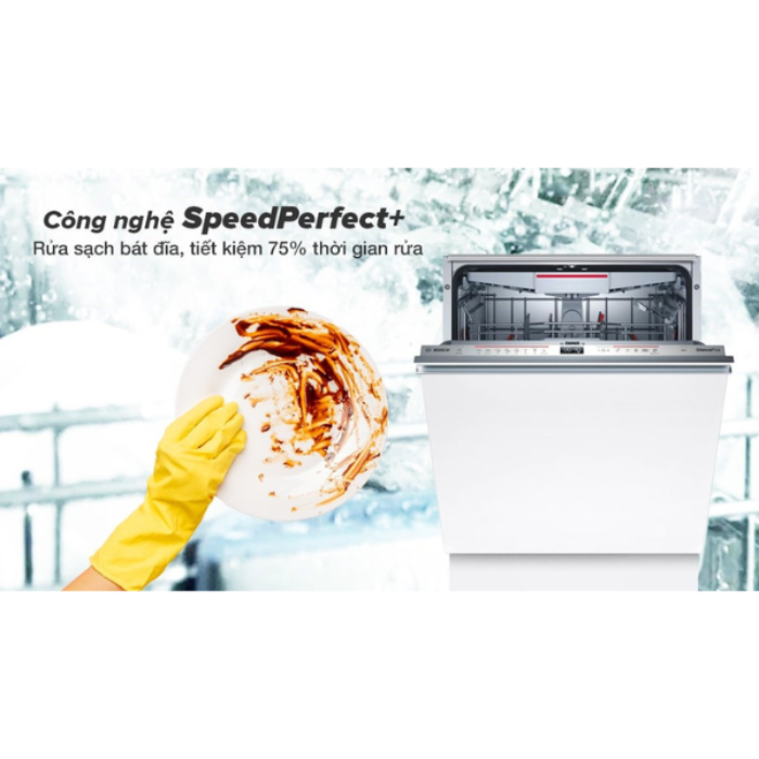 Máy rửa chén Bosch SMV6ZCX42E Series 6, âm tủ công nghệ Zeolith, Home connect