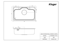Chậu rửa bát Kluger KT8050FS-S80