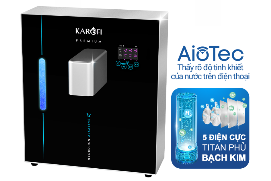 Máy lọc nước Karofi KAE-S18 chuyển đổi Hydro-ion kiềm