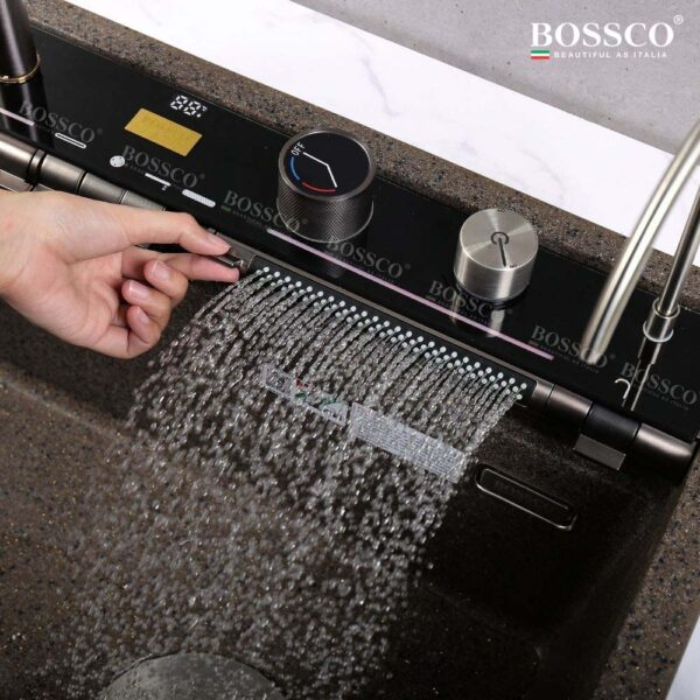 Chậu Rửa Chén Bossco BC-C8652NKS 1 Hộc nâu kim sa