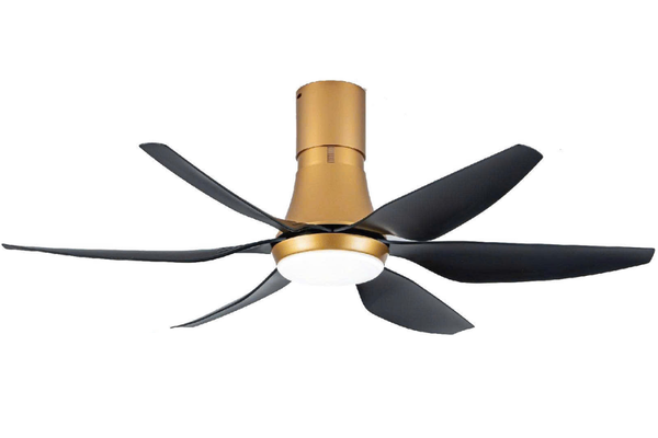 Quạt trần Asia Lighting QT19-DEV-01 6 cánh màu đen vàng