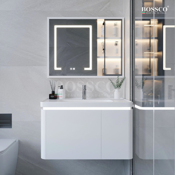 Tủ lavabo Bossco BC-A02T màu trắng