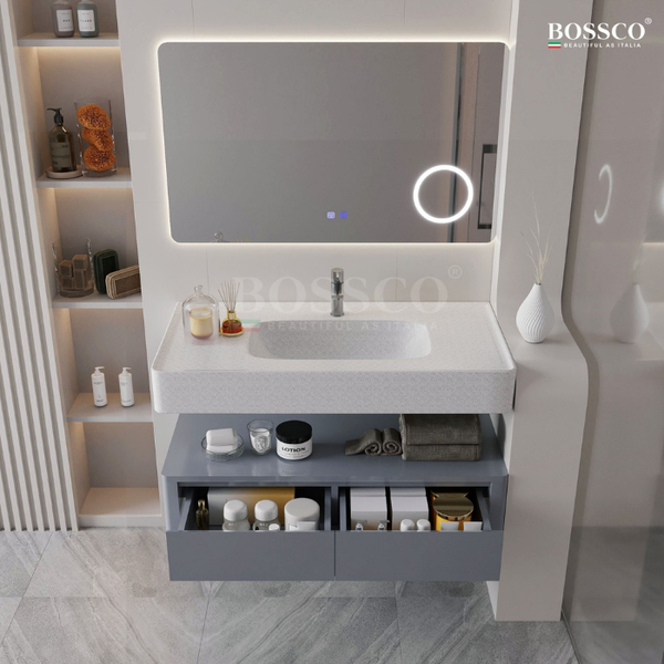 Tủ lavabo Bossco BC-D01X màu xám