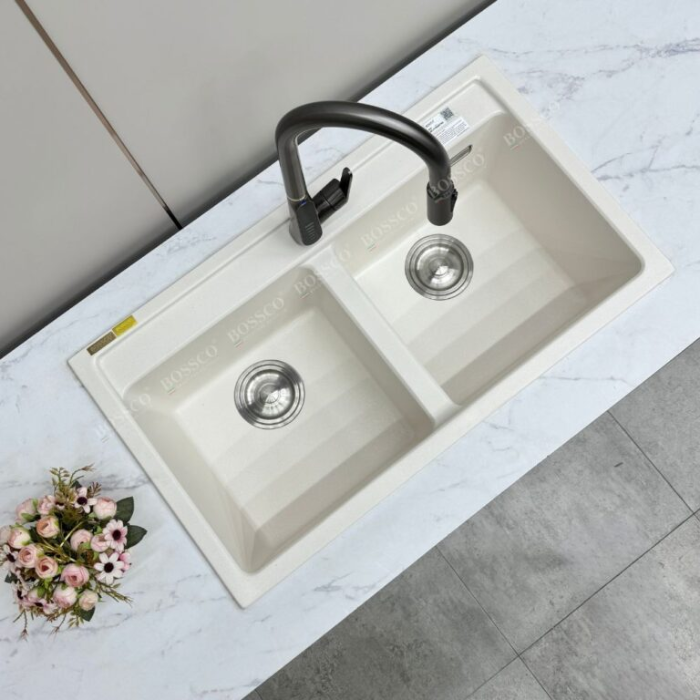Chậu rửa chén Bossco BC-RT9050TKS 2 hộc