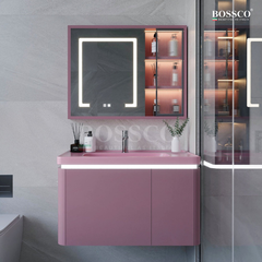 Tủ lavabo Bossco BC-A02H màu hồng