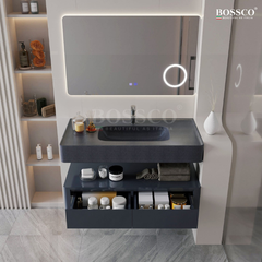 Tủ lavabo Bossco BC-D01XĐ màu xám đậm