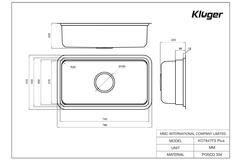 Chậu rửa bát Kluger KO7847FS Plus